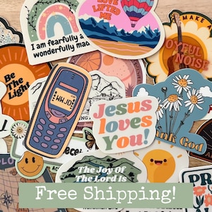 Sticker Pack of Cute Christian Stickers - Christian Bible Verse Sticker Pack Boho Stickers Set Religious Sticker Christian Scrapbooking Cute