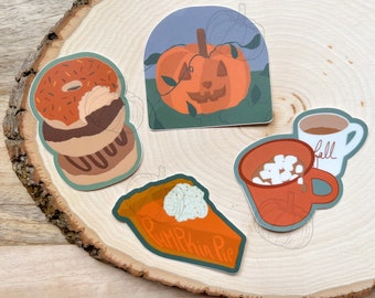 Folk Art Fall Sticker Pack - Autumn Stickers Pumpkin Sticker Hot Chocolate Fall Scrapbooking Stickers Cute Cottagecore Fall Christian Crafts