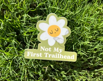 Cute Outdoorsy Hiking Sticker - Cute Camping Sticker Granola Girl Nature Sticker Hiking Gift Sticker Set Vinyl Daisy Water Bottle Sticker