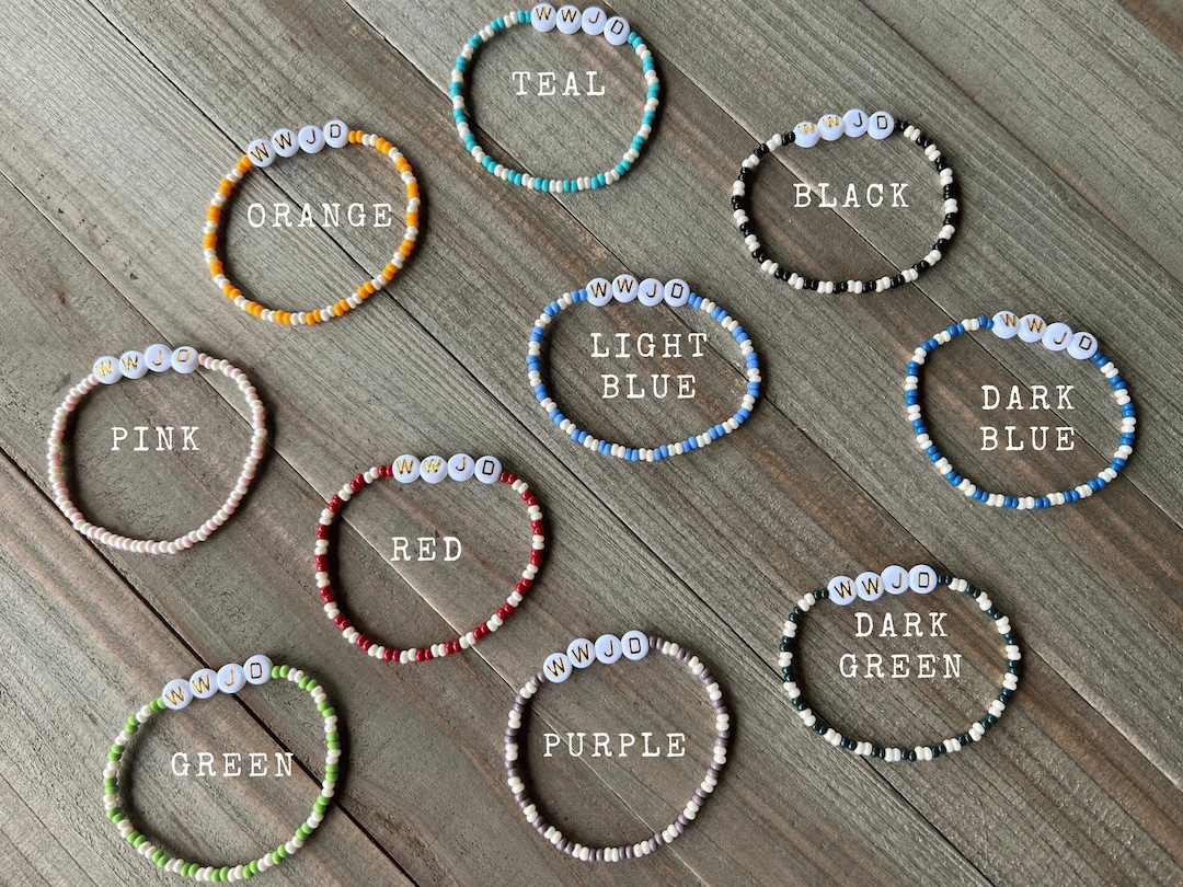 8050005 Set of 3 Adult Black Band With White Print WWJD What