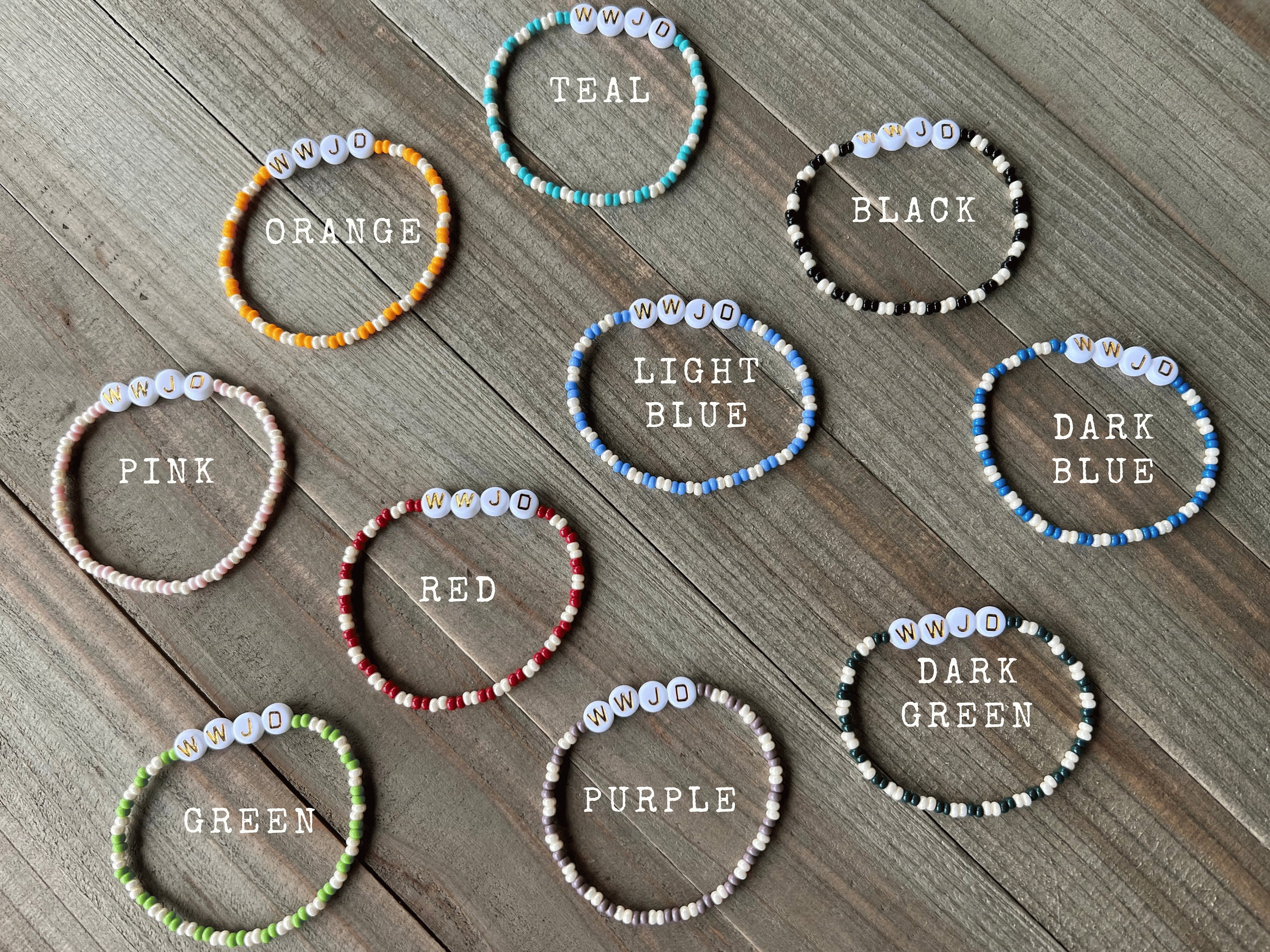 WWJD Bracelets Cute What Would Jesus Do Bracelets Beaded Etsy