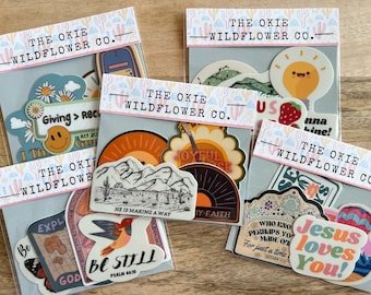 Sticker Pack of Cute Christian Stickers - Christian Bible Verse Sticker Pack Boho Stickers Set Religious Sticker Christian Scrapbooking Cute