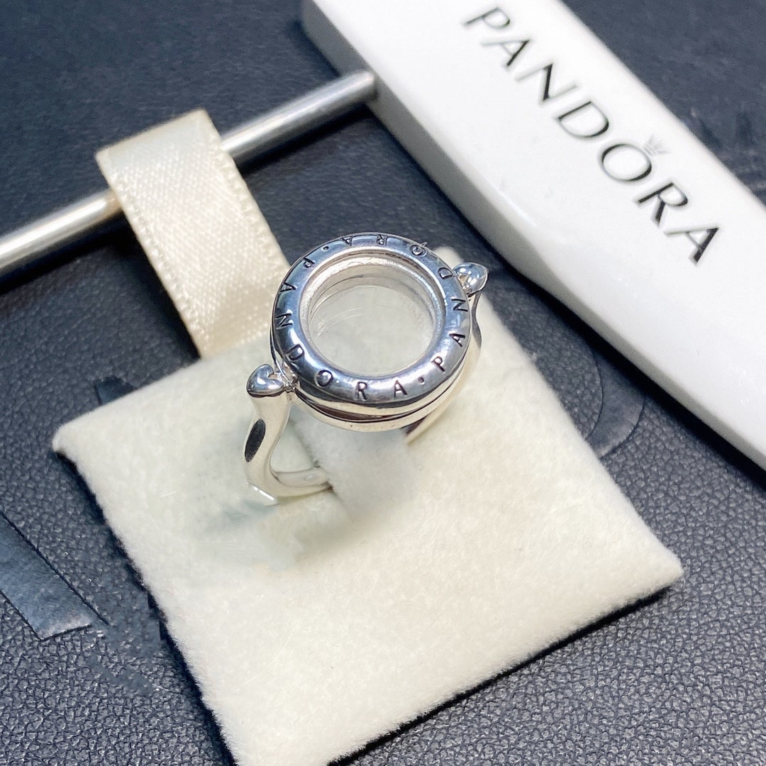 New Pandora Circle Floating Locket Ring Opens Put Mini Inside Etsy