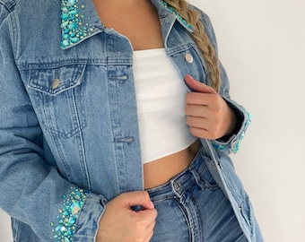 【U LAN】Bless Dekki Mix Denim Jacket U LAN】Bless Dekki Mix Denim Jacket