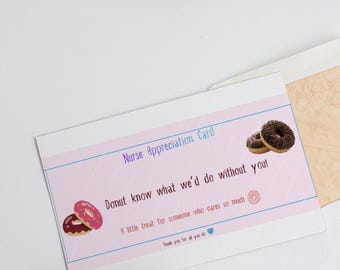 Nurse Appreciation Donut Coupon Template, Medical Staff Gift Printable, Editable Canva Nurse Thank You Card, Hospital Employee Gift