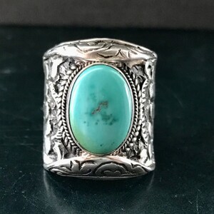 Tibetan Turquoise Saddle Ring