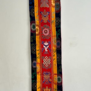 Ashtamangala Brocade Banner, Cochin Brocade, 8 Auspicious Wall Hanging