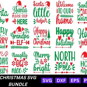 Christmas SVG Bundle: Holiday Ornament Cut Files (Digital Download)