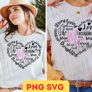 Positive Mom Words Heart Svg,Shirt, Mama svg, Heart svg,Funny Mom Svg, Mothers Day Gift,Motherhood Svg,Mom Shirt Svg,Mom Gift , Mom Cut File
