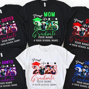 Stolze Familie 2025 Graduate SVG PNG: Benutzerdefinierte Gruppe T-Shirts (Digitaler Download)