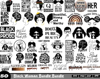 Black Girl Magic SVG Bundle, Afro Queen Designs (Digital Download)