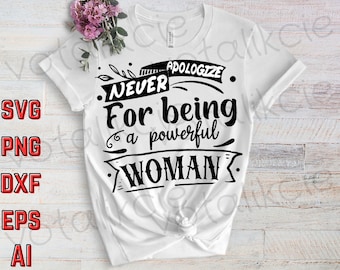 Citazione di una donna potente SVG: file Cricut ispiratori (download digitale)