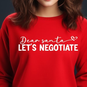 Dear Santa SVG: Funny Christmas Jumper Design (Digital Download)