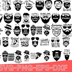 Bearded Black Man SVG Bundle: Afro Hairstyle Designs (Digital Download)