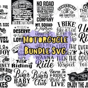 Motorcycle SVG Bundle: Funny Motorbike Designs, Motocross (Digital Download)