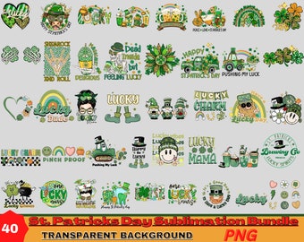 Paquete PNG del Día de San Patricio: Gráficos de sublimación festivos (descarga digital)
