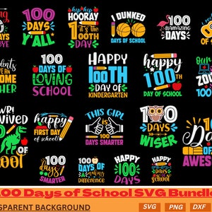 100 Days Of School SVG Bundle, Teacher Gift (Digital Download)