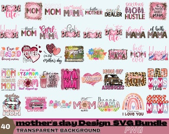 Mother's Day PNG Designs: Mom Life Quotes (Digital Download)
