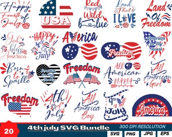 4th of July PNG Bundle: Patriotic Designs (300 DPI)