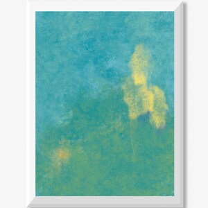 Digital Paint/Wall Art Print/Abstract Art/Green/Yellow/Living Room Decoration/Dining Hall Decoration/Office Decoration