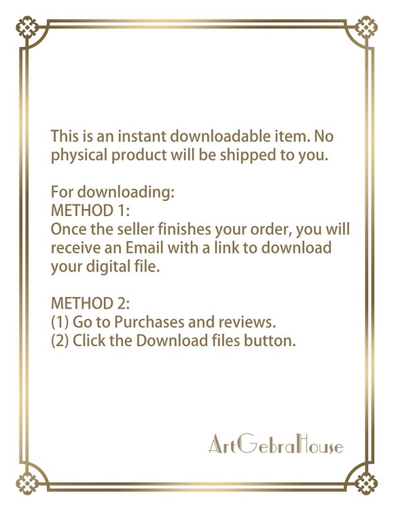 Digital Download/full Page Frame Borders Design/set of 8/art