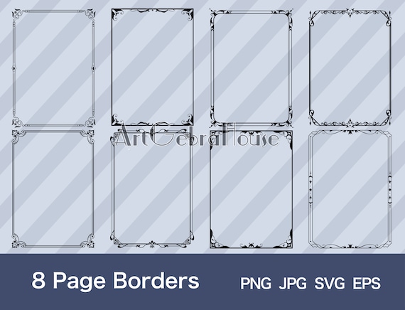 01/european Design/digital Download/full Page Frame Borders Design