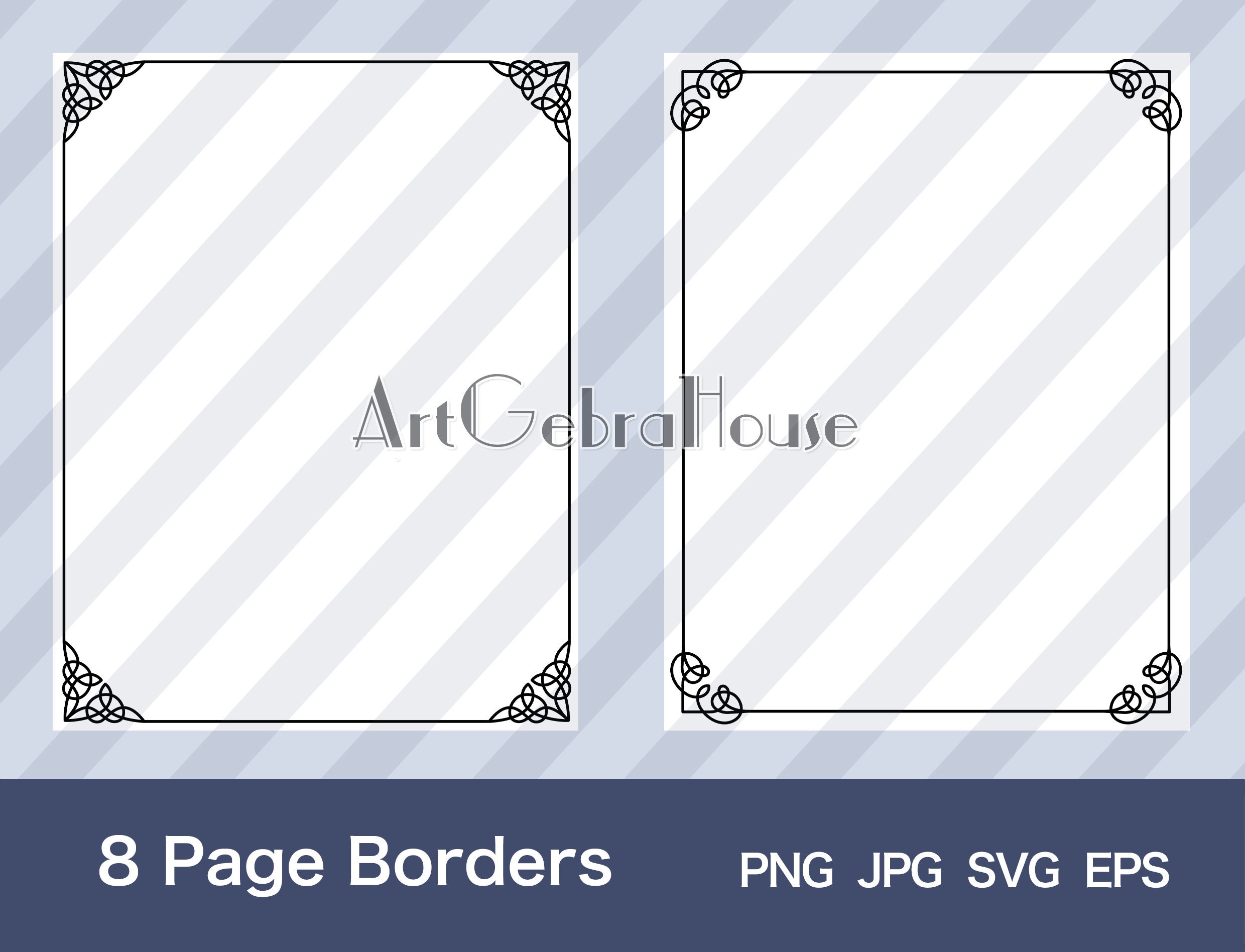 16/lines Pattern/digital Download/full Page Frame Borders Design