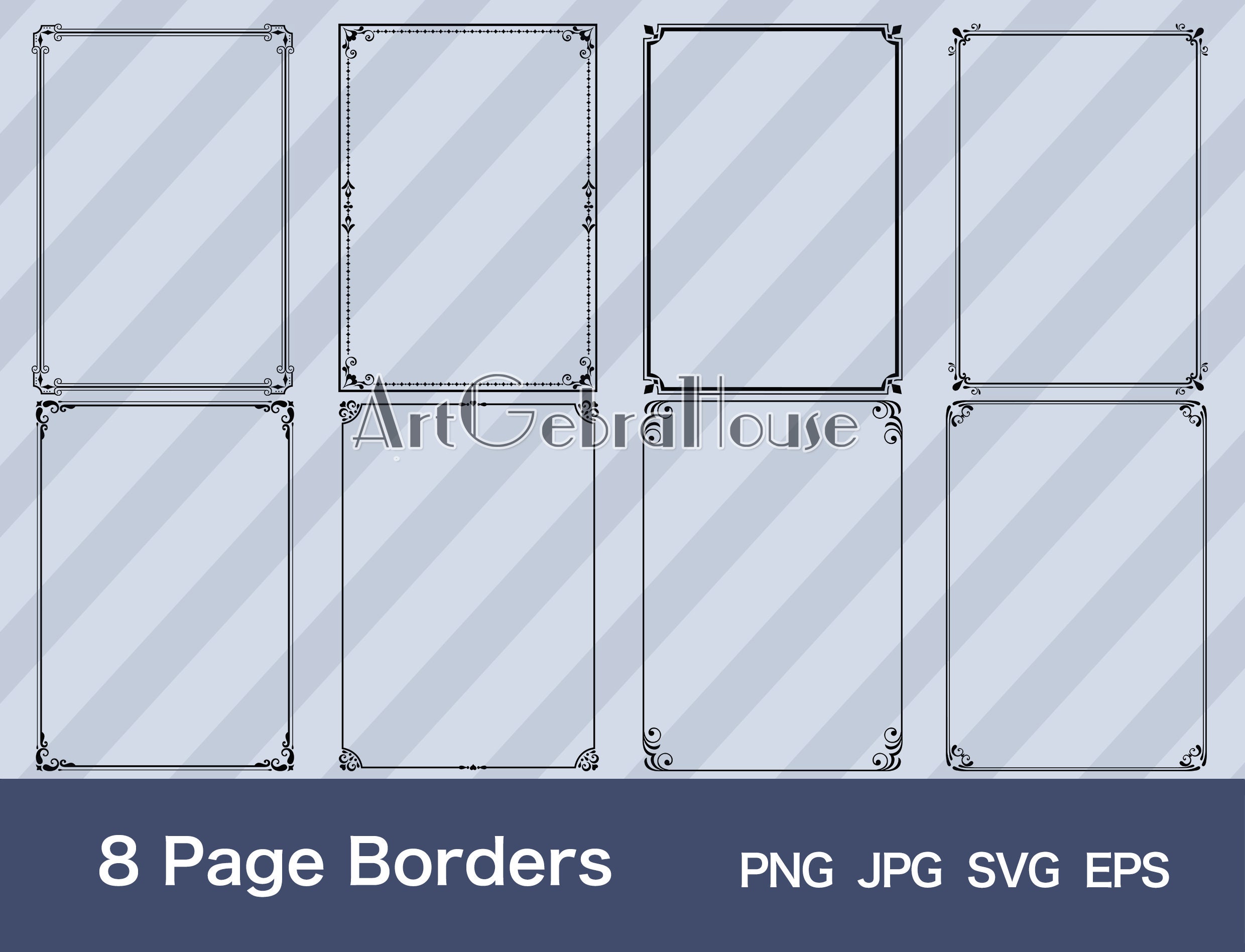 02/european Design/digital Download/full Page Frame Borders Design