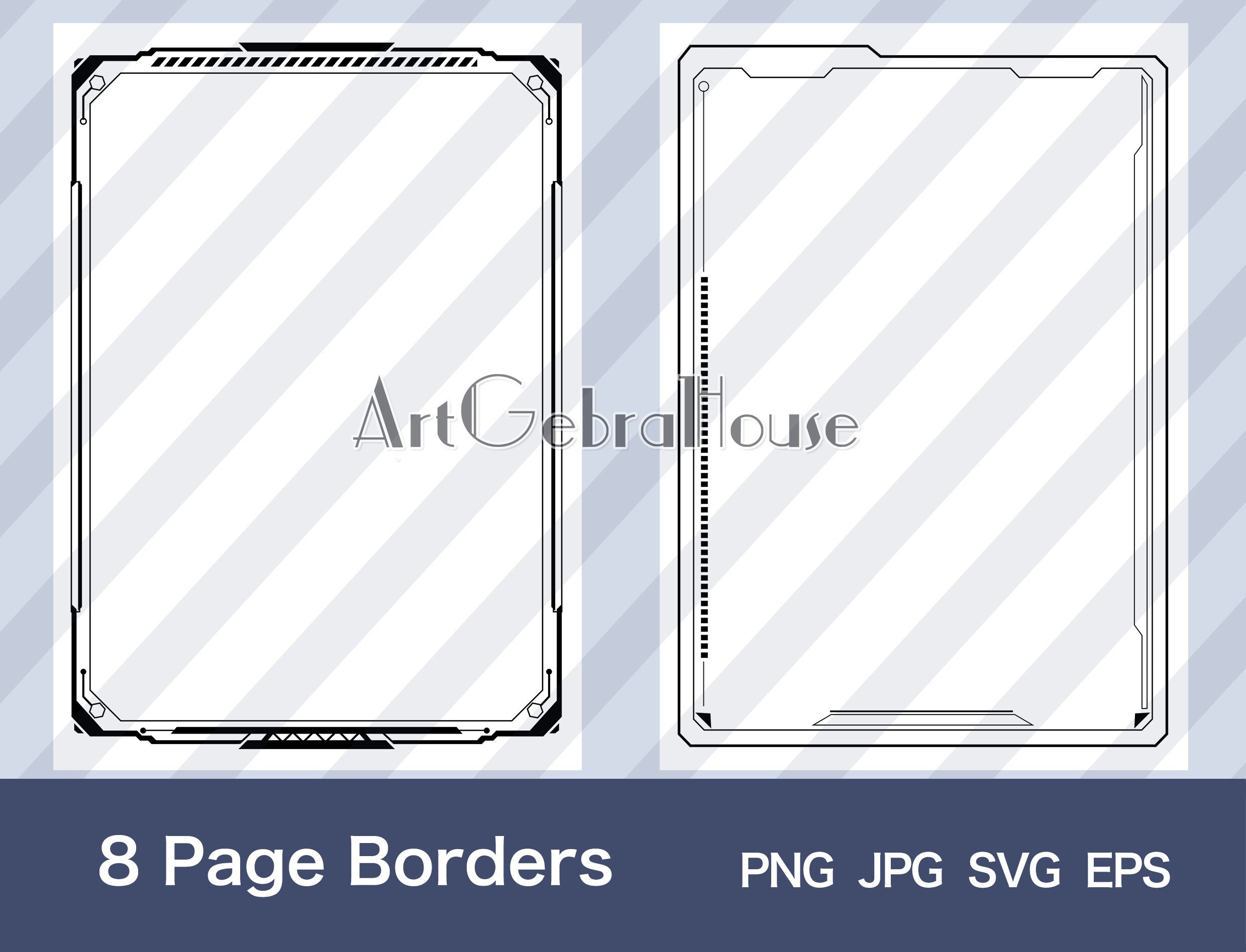 17/tech and Mech/digital Download/full Page Frame Borders Design