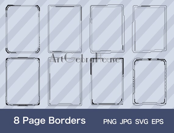 17/tech and Mech/digital Download/full Page Frame Borders Design