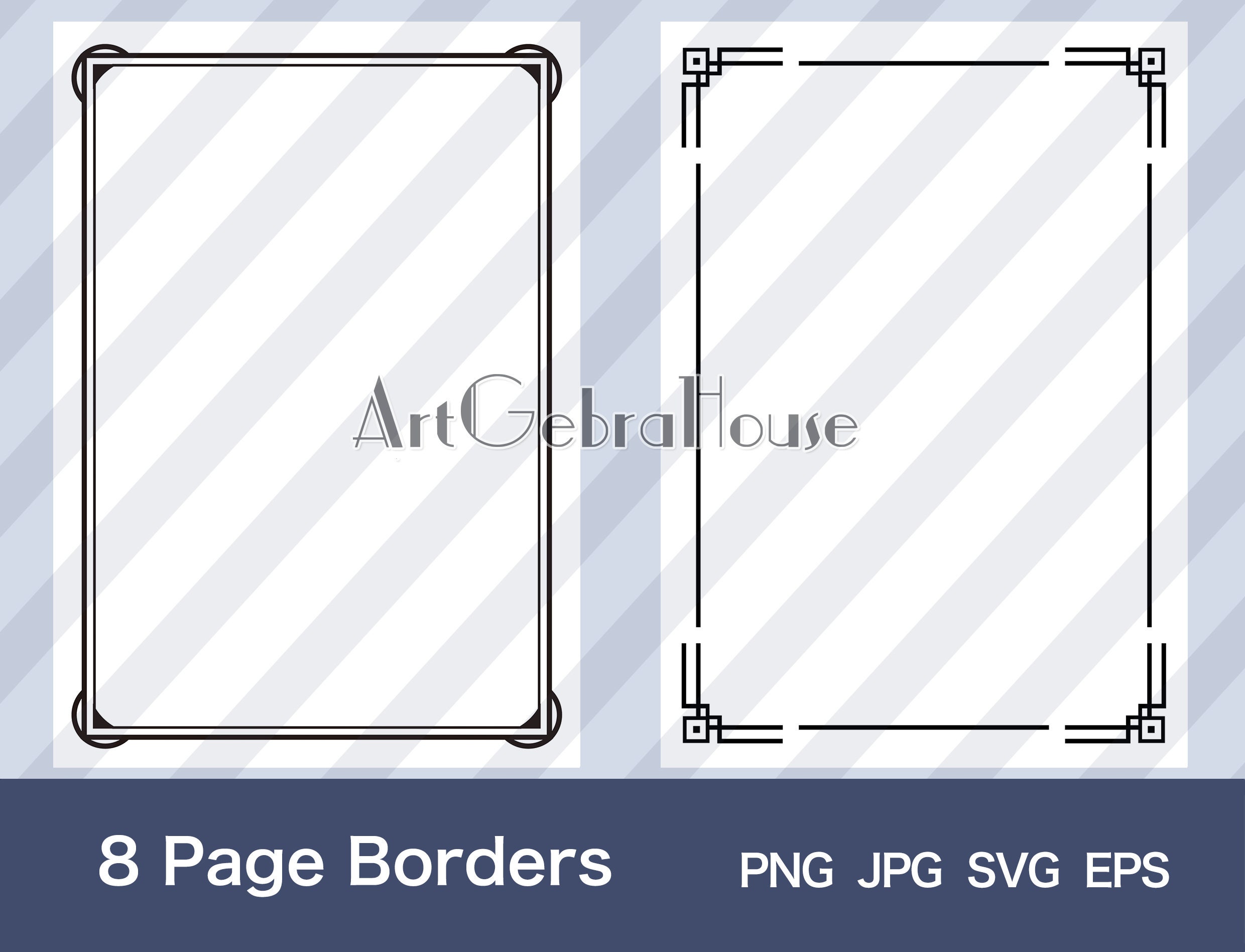 15/oriental Style/digital Download/full Page Frame Borders Design