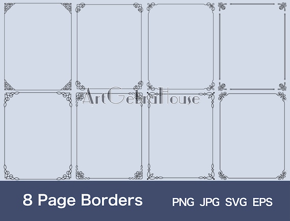 16/lines Pattern/digital Download/full Page Frame Borders Design