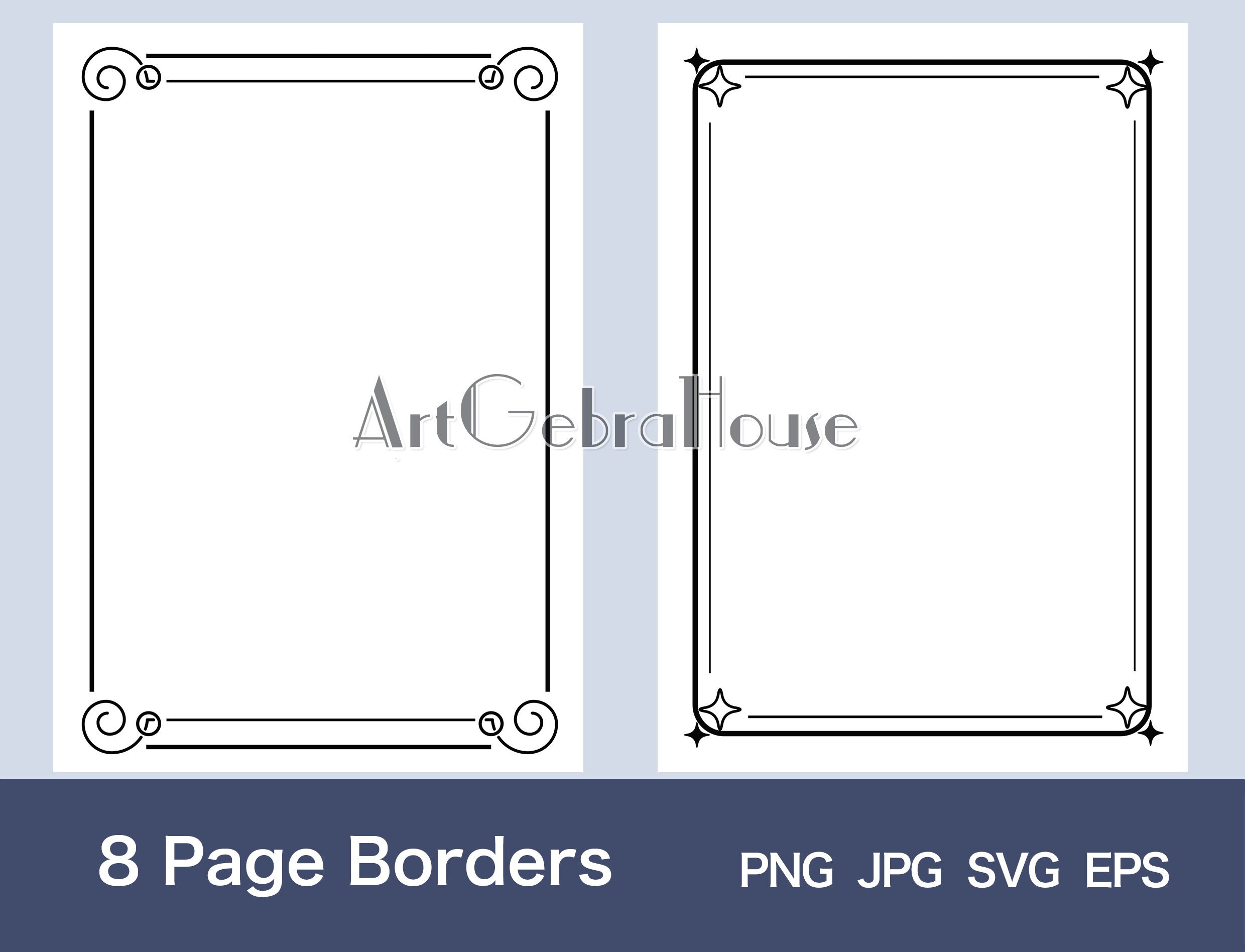 22/minimalist Geometry/digital Download/full Page Frame Borders
