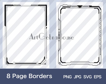 17/tech and Mech/digital Download/full Page Frame Borders Design