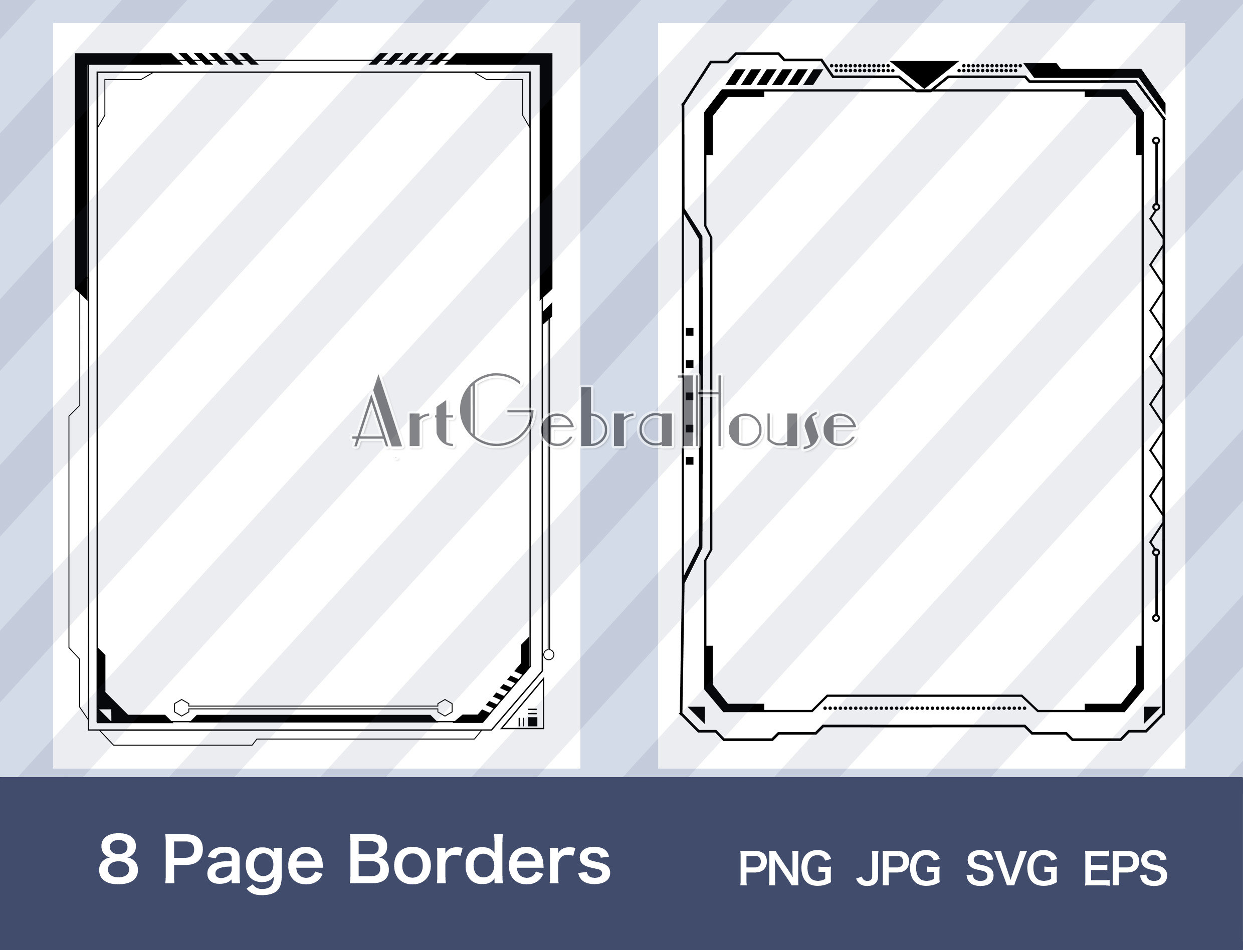 17/tech and Mech/digital Download/full Page Frame Borders Design