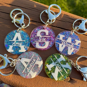 Personalized Glitter Keychain