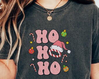 Ho Ho Ho Santa Christmas Shirt Candy Best Friend Mom Sister Holiday Tee Aunt Nana Gift Co-Worker