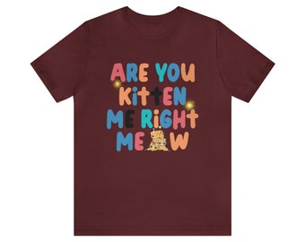 Cat kitten lover Meow Rescue Mom Christmas tee Best Friend Co-worker Shirts With Sayings Novelty Birthday Thank You Gifts sister aunt nana