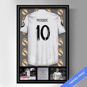 Luca Modric - canvas print Signed Madrid Jersey / kit (Canvas Print, Poster, wall decor, autograph, memorabilia)