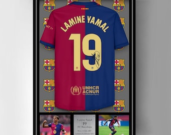 ラミーヌ・ヤマル選手直筆サイン入りバルセロナ25/26ユニフォーム