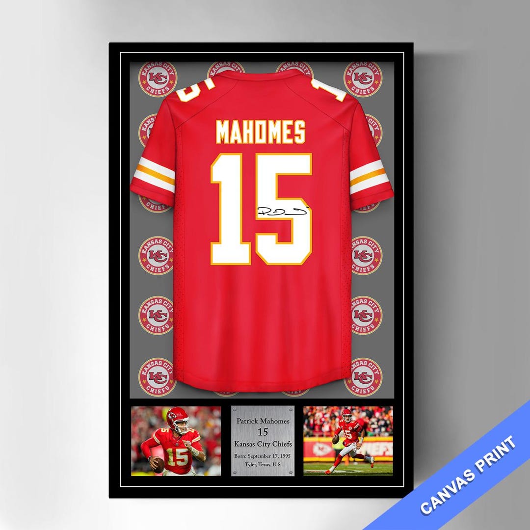 Patrick Mahomes - Canvas Print Signed Kansas City Chiefs Jersey (canvas ...