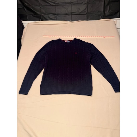 Chaps Ralph Lauren, Chaps Ralph Lauren Vintage 90s Cable Knit Sweater Mens L Navy Crown Logo Preppy