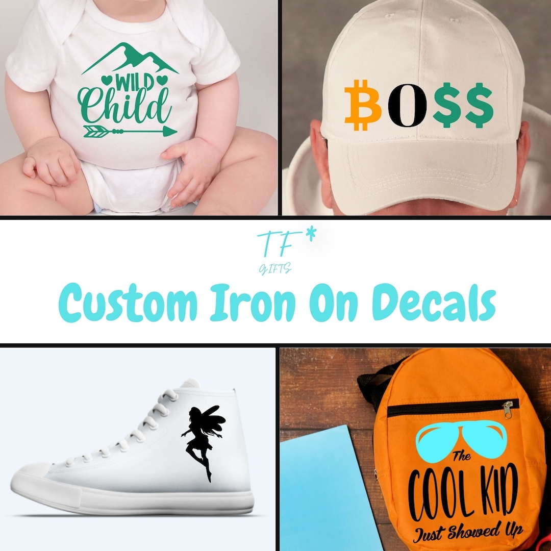 Custom Ironon Decal Personalised Ironon Create Your Own Etsy