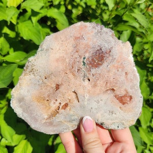 SPARKLY Peachy Pink Amethyst Slab