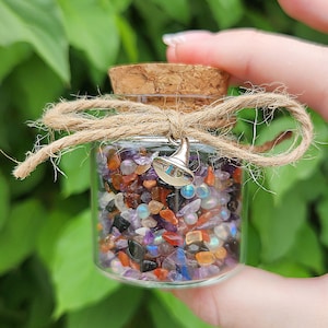 1 (ONE) Spooky Spell Jar - Crystal Witch - Altar Decor - Halloween - Spooky - Witchy - Magic - Crystal Confetti