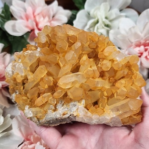 AMAZING Tangerine Quartz Cluster
