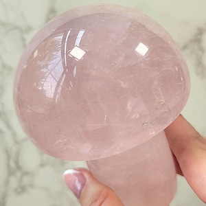 GEMMY PINK Rose Quartz Mushroom Crystal B - Heart Chakra Stone