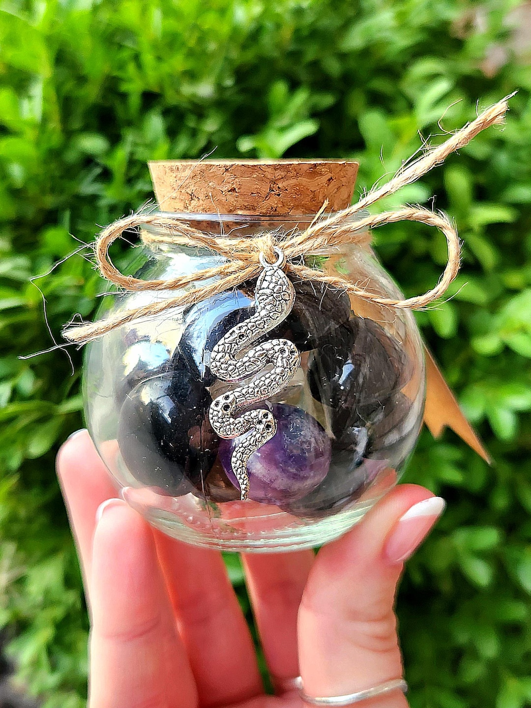 1 (ONE) PROTECTION Crystal Cauldron - Witchy - Magic - Crystal Tumbles ...
