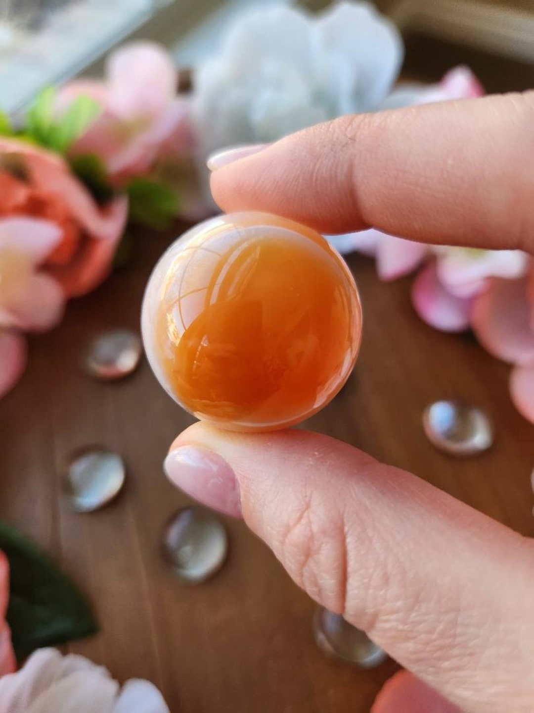 ゴージャスなカーネリアンミニスフィア 14.00 - Etsy 日本