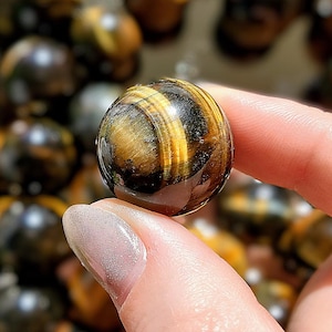 HIGH QUALITY FLASHY Tiger Eye Mini Sphere